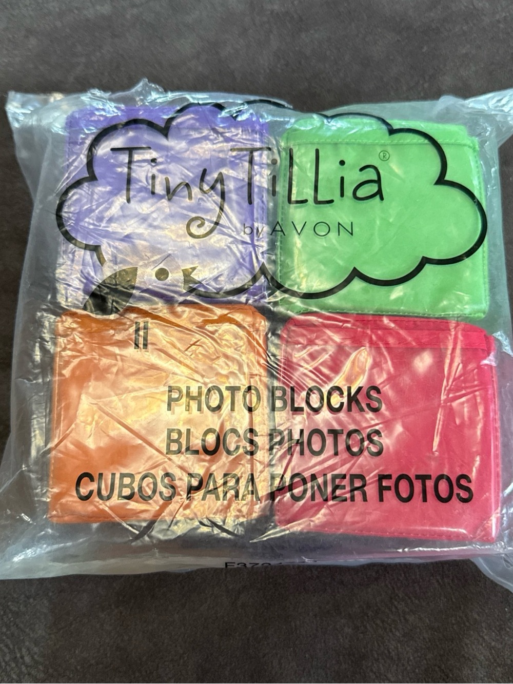 Tiny Tillia by Avon Colorful Photo Blocks - Purple, Green, Orange, Red